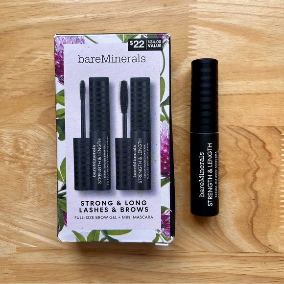 bareMinerals Other - bareMinerals Mini Strength & Length Serum-Infused Mascara - Extreme Black